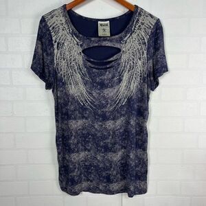 Vocal USA Womens Top size Medium Blue Grunge
